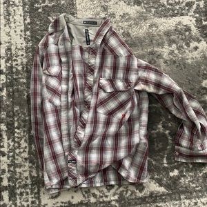 Lost button down. Snap buttons